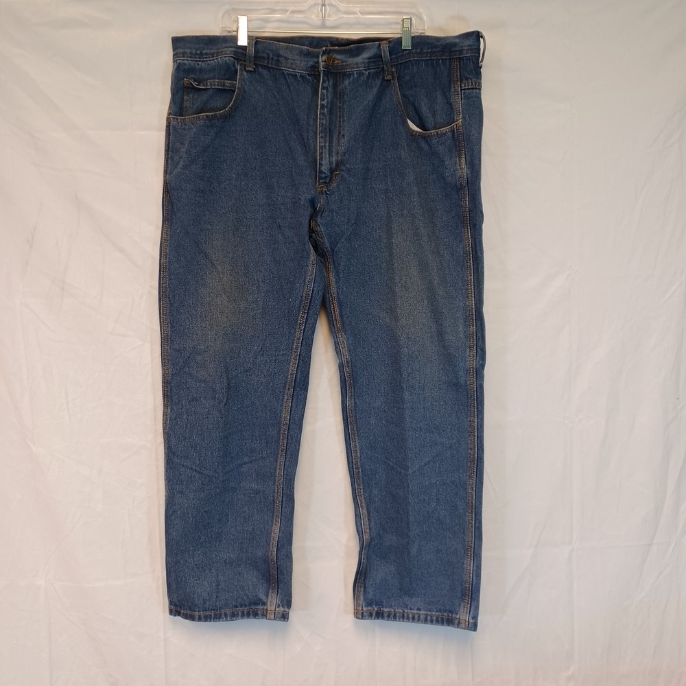 Key Mens 40x30 Jeans Relaxed Fit Denim Blue 100% Cotton Workwear‎ Farm #2